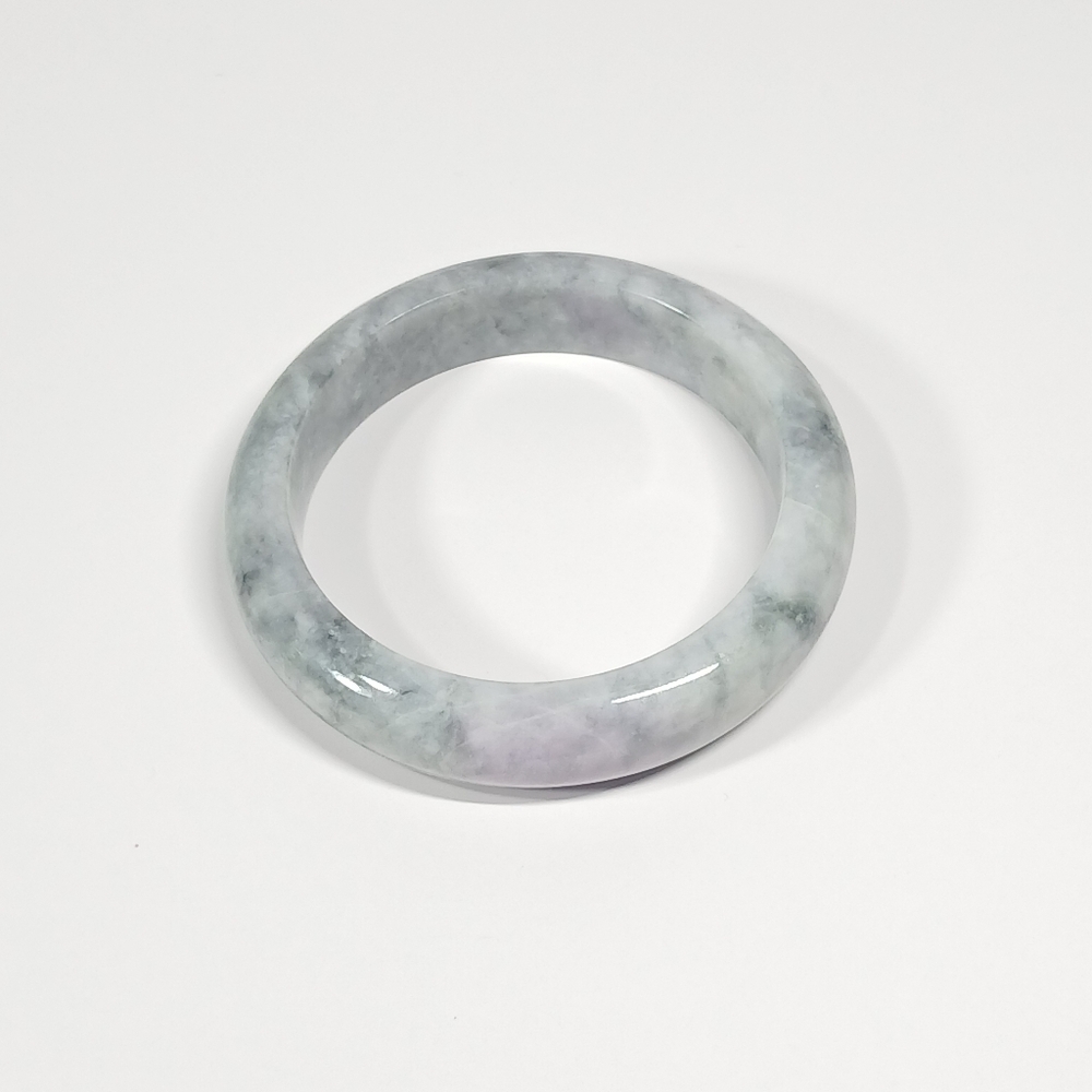 Lavender Green Jadeite Bangle 67mm Inner Jade 114.4g